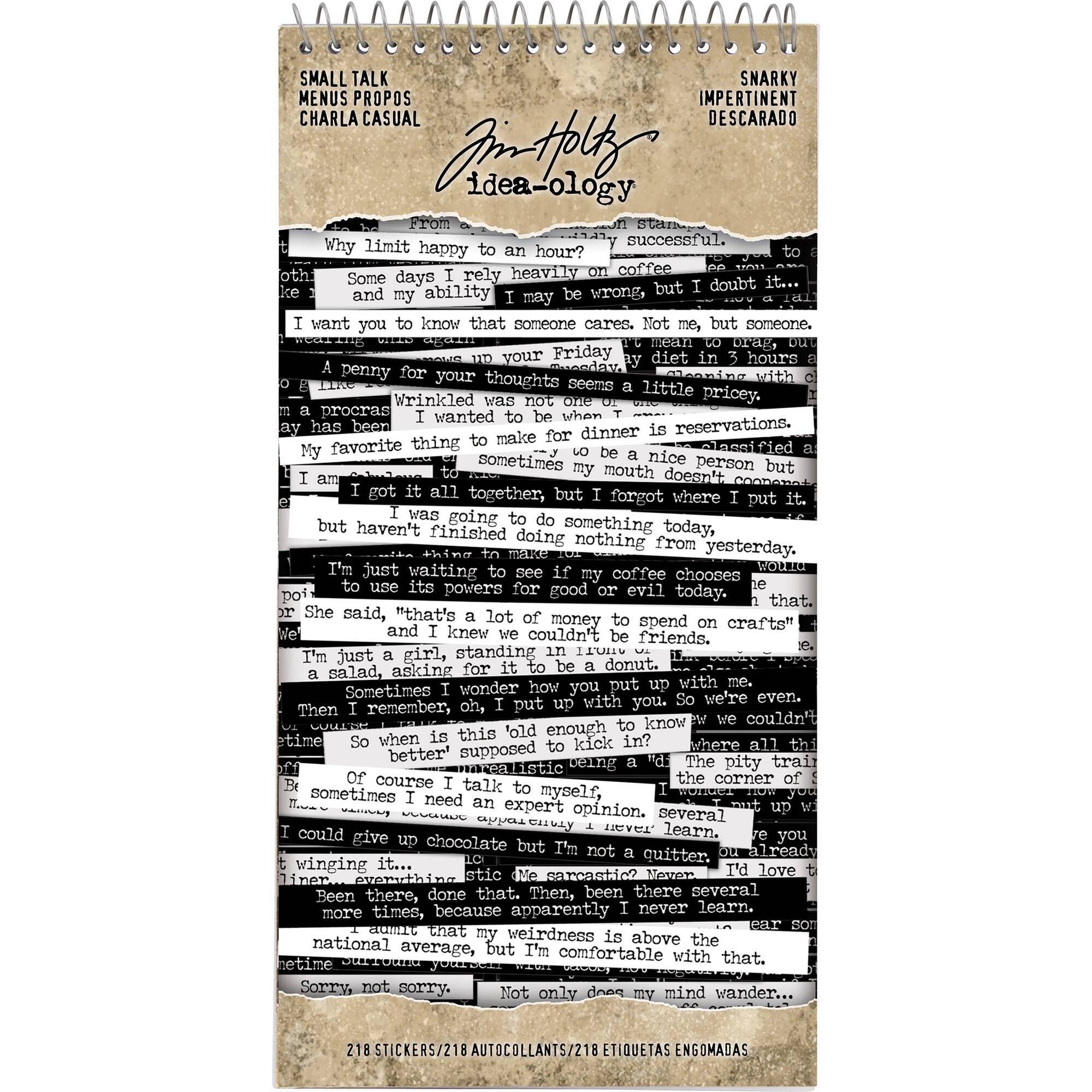 Idea-Ology Snarky Spiral Bound Sticker Book